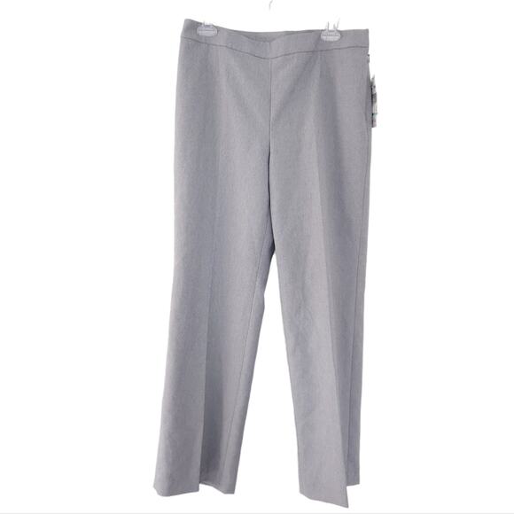 NEW Le Suit Pants Gray Trousers 8P Petite Dress Pants Neutral for Work Office - Picture 1 of 3